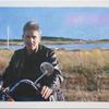 "Motorcycle Jacket,"  2005
<br>
Oil & digital collage on canvas.
60 x 36 inches.
<br>
<br>
Jeff Zinn – Director, Producer, 
Co-Founder W.H.A.T.(Wellfleet Harbor Actors Theater).